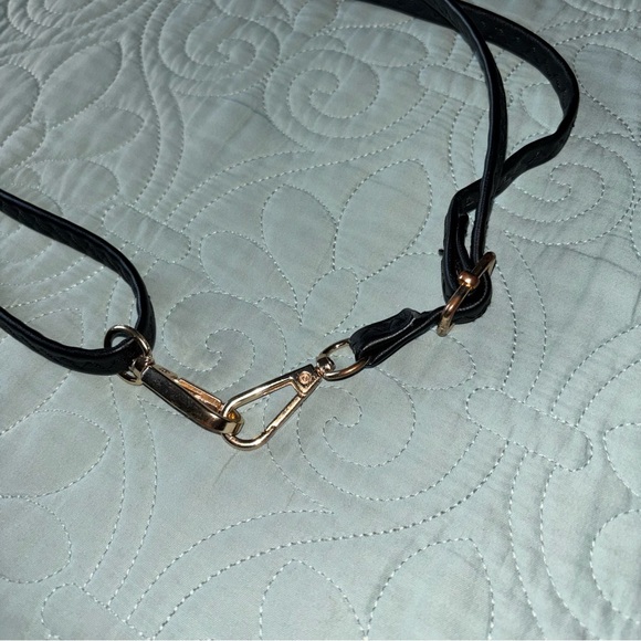 Faux Black Leather Backpack / Purse - Picture 8 of 15